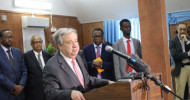 United Nations Secretary-General Antonio Guterres has arrived in Somalia on an emergency visit