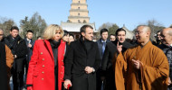French President Emmanuel Macron urged Europe Monday to take part in China’s Silk Road revival plan
