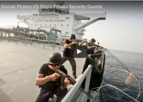 WATCH AS SHIP SECURITY GUARDS HAVE AN INTENSE GUNFIGHT WITH SOMALI PIRATES