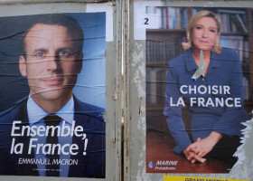 Macron stretches poll lead over Le Pen on final day of bruising campaign