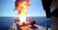 Russian battleships & submarine fire 6 cruise missiles on ISIS targets in Syria
