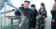Kim Jong-un makes visit to cosmetics firm with wife