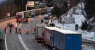 French truckers block borders to protest eastern European competition
