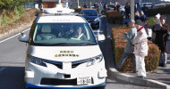 1st driverless car test on public road held in central Japan