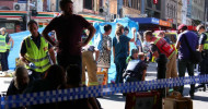 Melbourne pedestrians hit by car outside Flinders Street station, two men arrested