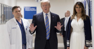 Trump visits Florida hospital to pay respects after shooting
