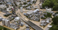 Scenes of chaos after floods and landslides wreak havoc in western Japan