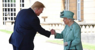Social media loses it over whether Trump fistbumped the queen or not