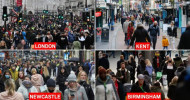Huge crowds of Christmas shoppers fill UK cities despite virus fears