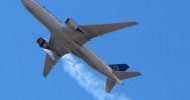 Debris falls from sky as United flight suffers engine failure