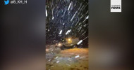 Saudi Arabia’s Tabuk begins to see snowfall as Kingdom expects weekend thunderstorms